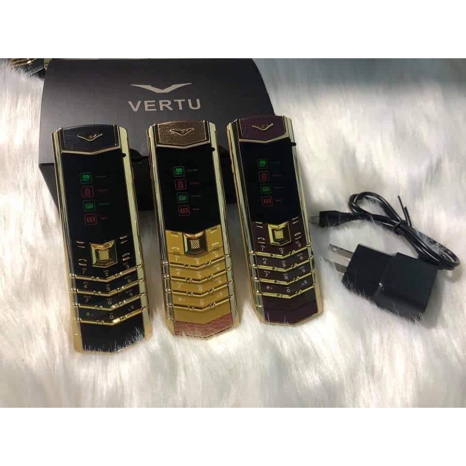 Điện Thoại Vertu V8 Lưng Da, Khung Kim Loại Cao Cấp, Loa To Pin Bền [BH 12 Tháng]
