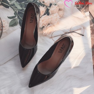 Giày Cao Gót Basic Da Bóng Mũi Nhọn Êm Chân Gót 9p– SuBim.Store – Gót đũa 9p