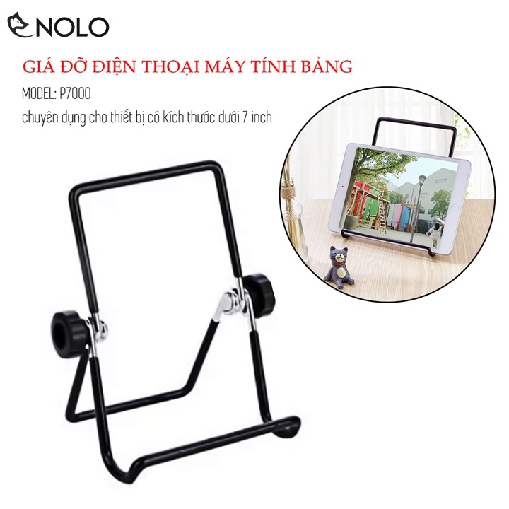 Kệ Giá Đỡ Điện Thoại Máy Tính Bảng P7000 Cho Thiết Bị Dưới 7 Inch Hỗ Trợ Xoay 170 Độ Chất Liệu Hợp Kim Phủ Sơn Tĩnh Điện