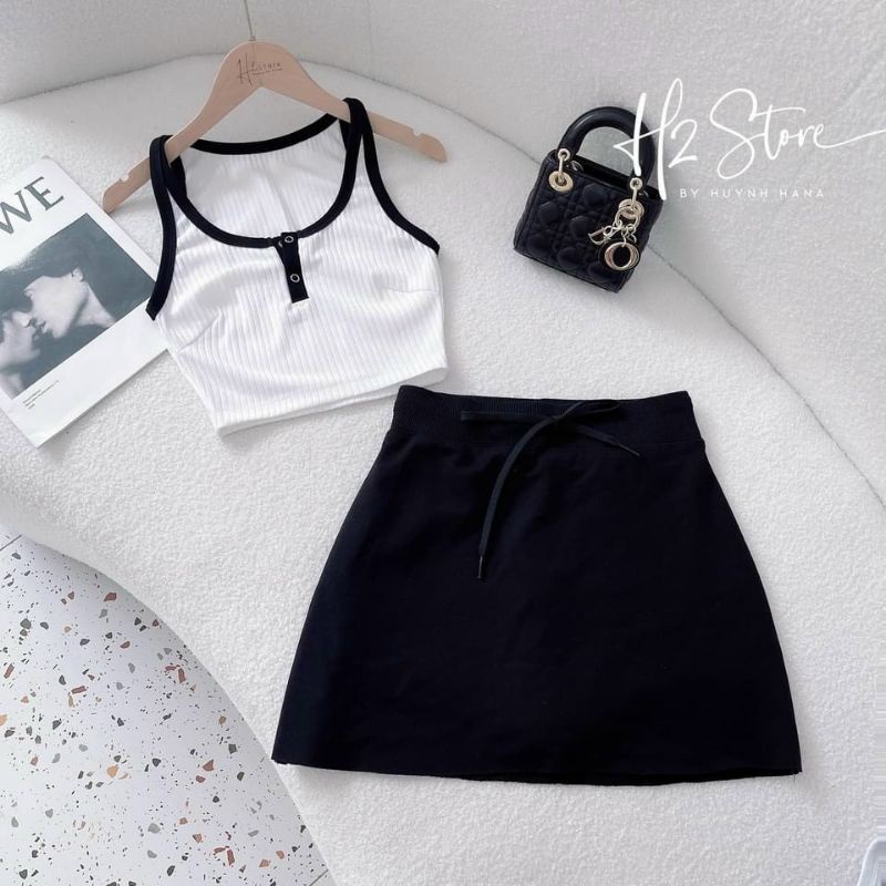 Chân váy thun chữ A lưng thun năng động🤗