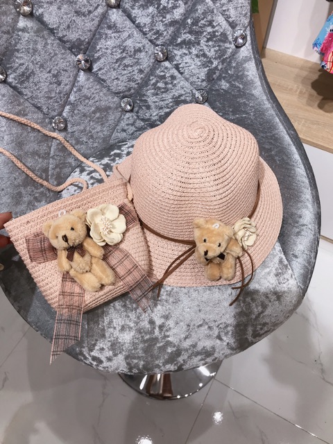 Set mũ túi cho bé gái