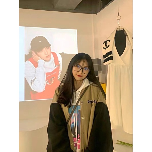 Áo BomBer Nỉ Nhung Hoạ Tiết Năng Động Kèm Ảnh Thật