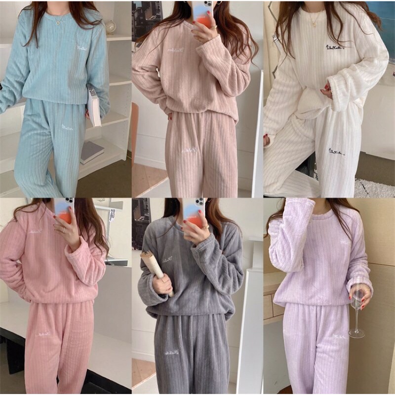 [ORDER] [CHÍNH HÃNG] Bộ đồ ngủ nữ san hô nỉ ấm áp