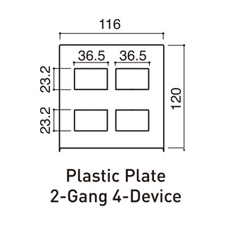 Mặt dùng cho 4 thiết bị Panasonic dòng Wide