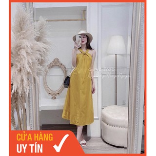 Bán sỉ váy maxi cổ yếm xoắn ngực