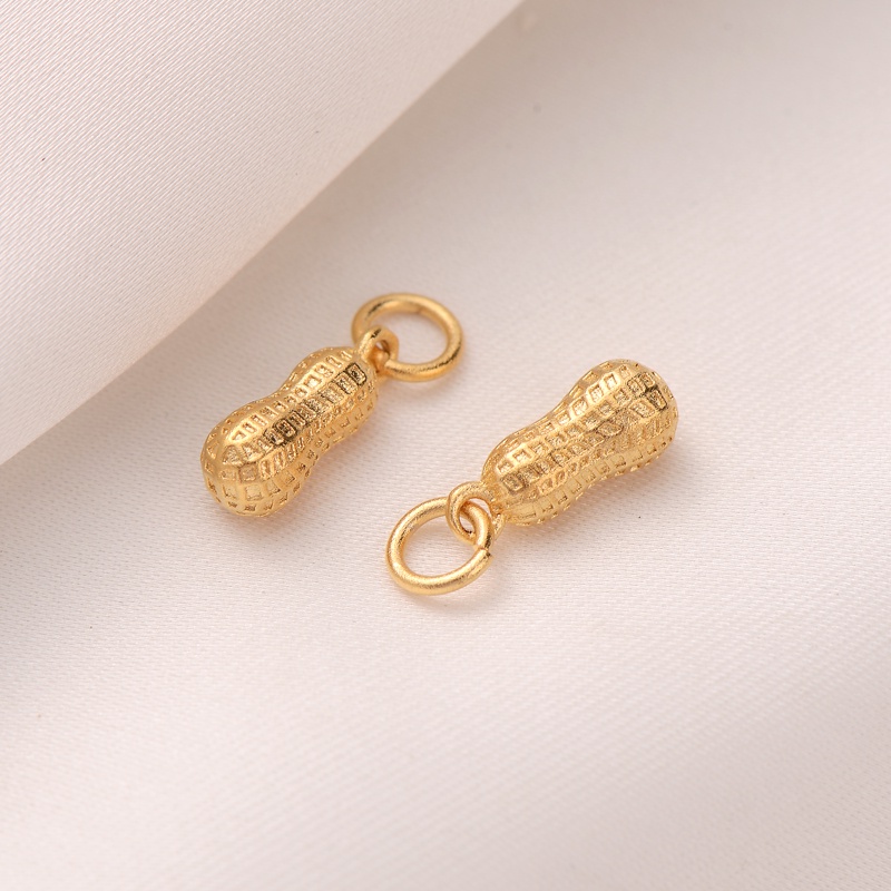 Mặt Dây Chuyền Hình Hạt Đậu Phộng Bằng Đồng Mạ Màu Sắc Thủ Công diy