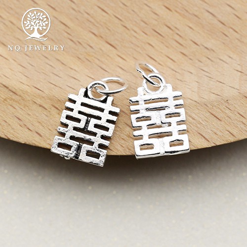 Charm bạc mặt chữ treo - NQ Jewelry