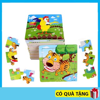Bộ 10 Tranh Ghép Hình 2D Nhiều Chủ Đề Bằng Gỗ An Toàn Cho Bé