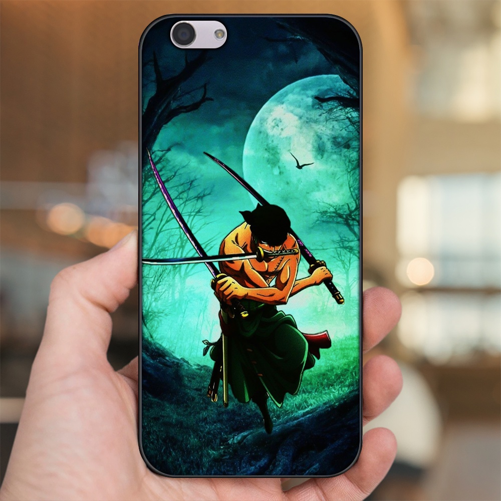 Ốp lưng Oppo F1s, F3, F3 Plus viền đen in hình Zoro One Piece