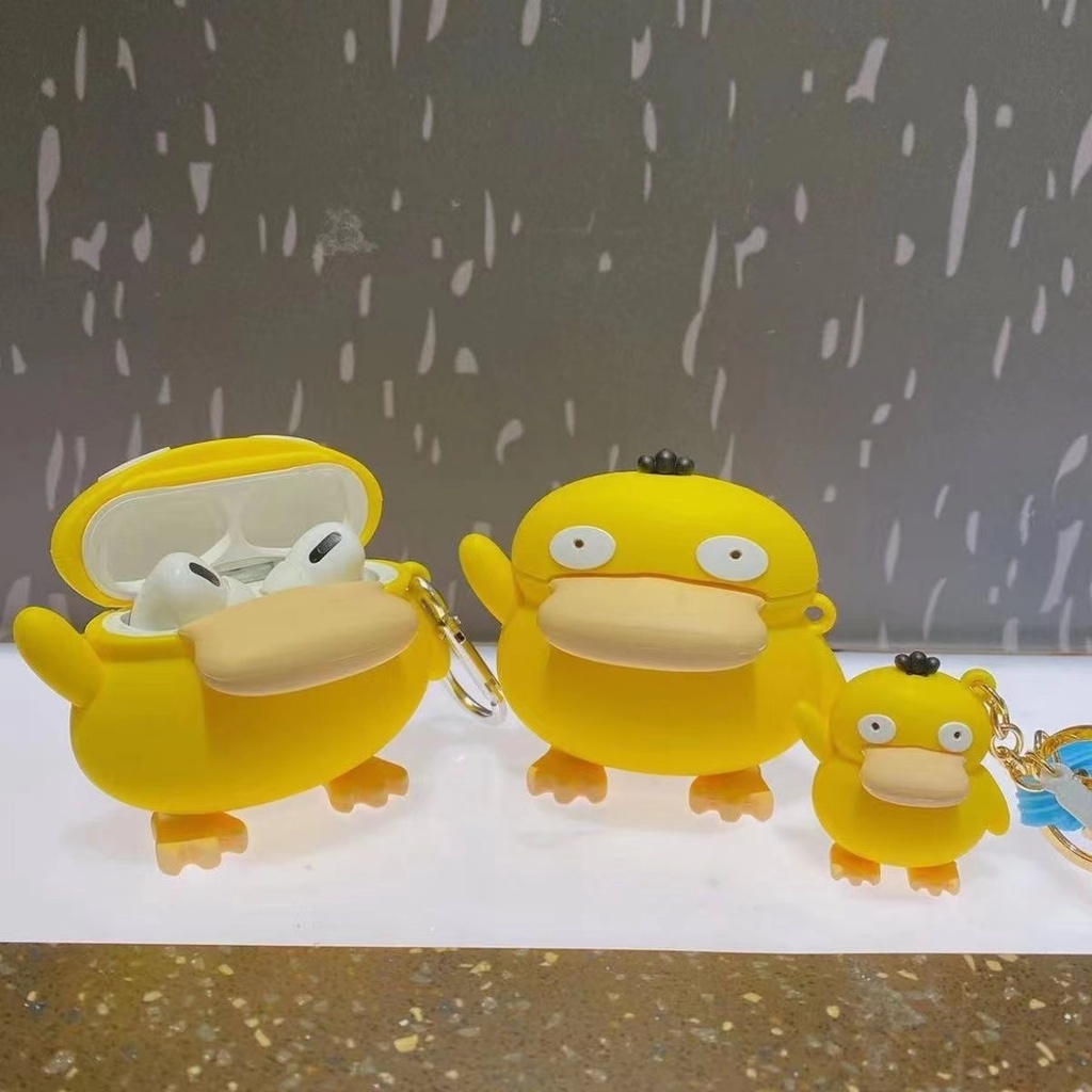 Vỏ Bảo Vệ Hộp Sạc Tai Nghe bluetooth Không Dây Baseus Bowie M2 Bằng Silicon Mềm Hình Vịt 3D Dễ Thương