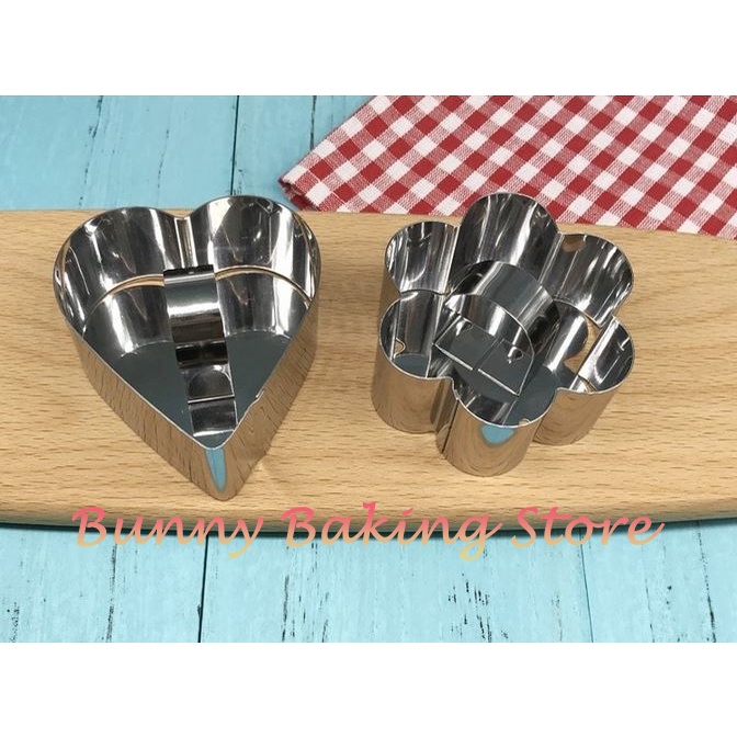 Khuôn ring mousse mini kèm nắp nhấn