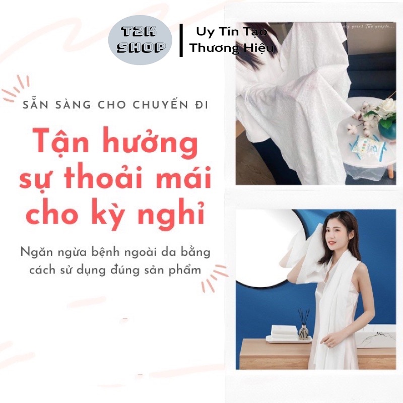 Khăn Tắm Nén Du Lịch Kích Thước 70*140cm Bằng Cotton Dùng Một Lần Tiện Lợi - T2K Shop