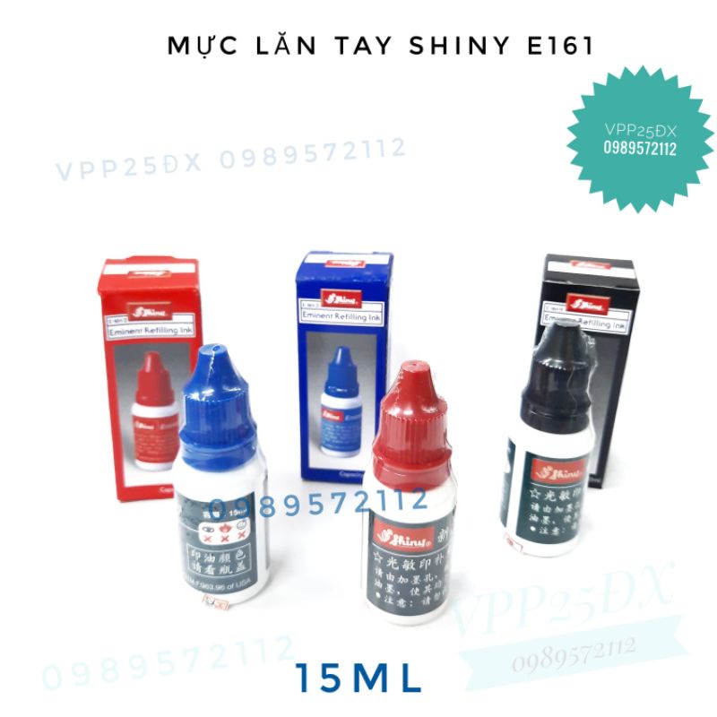 Mực lăn tay shiny E-161 15ml. (dùng cho dấu SM-1)