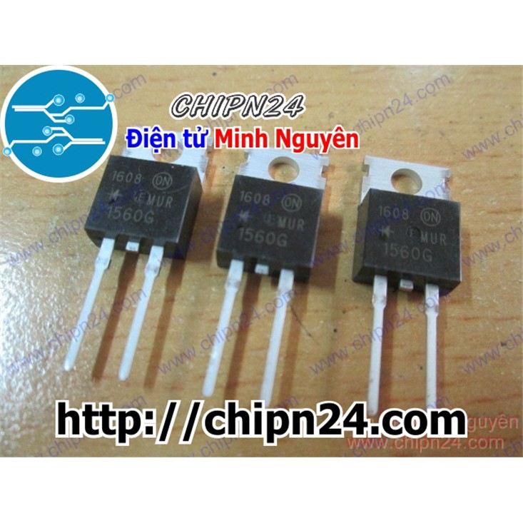 [2 CON] Diode MUR1560 TO-220 15A 600V (MUR1560G MUR 1560) [Diode Schottky]