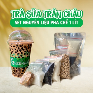 Set nguyên liệu pha trà sữa trân châu chuẩn greenway coffee