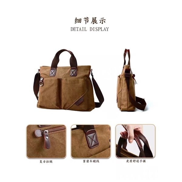 Cặp công sở nam 👜Túi đựng laptop dân văn phòng cao cấp vải canvas dày dặn sức chứa lớn | BigBuy360 - bigbuy360.vn