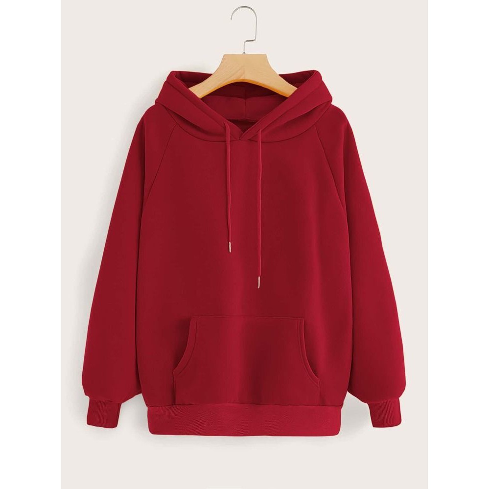 Áo hoodie đỏ unisex [ Hàng nội địa Trung]