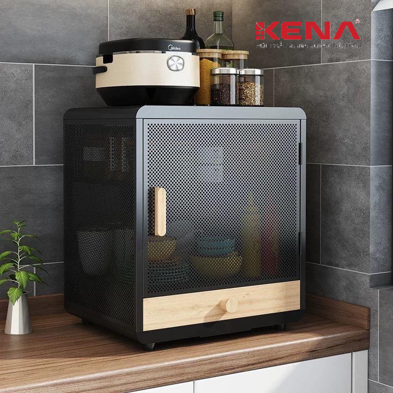 Kệ đựng chén bát, kệ bếp KENA để trên bàn bếp phủ sơn tĩnh điện khung sắt cao cấp chống gỉ KN 300