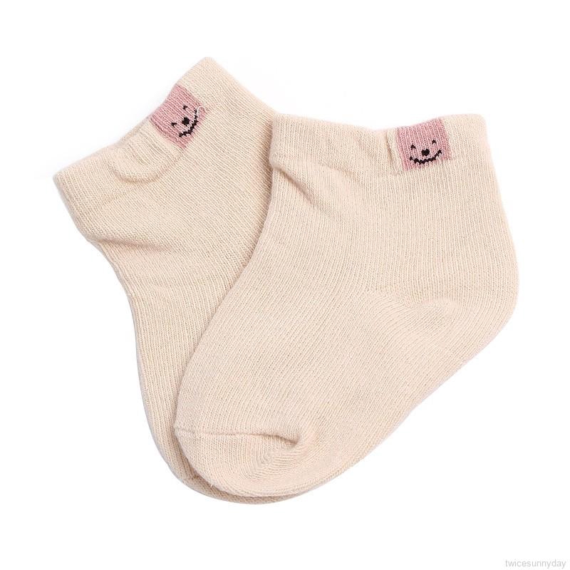 Tất cotton mềm mại màu trơn cho bé
