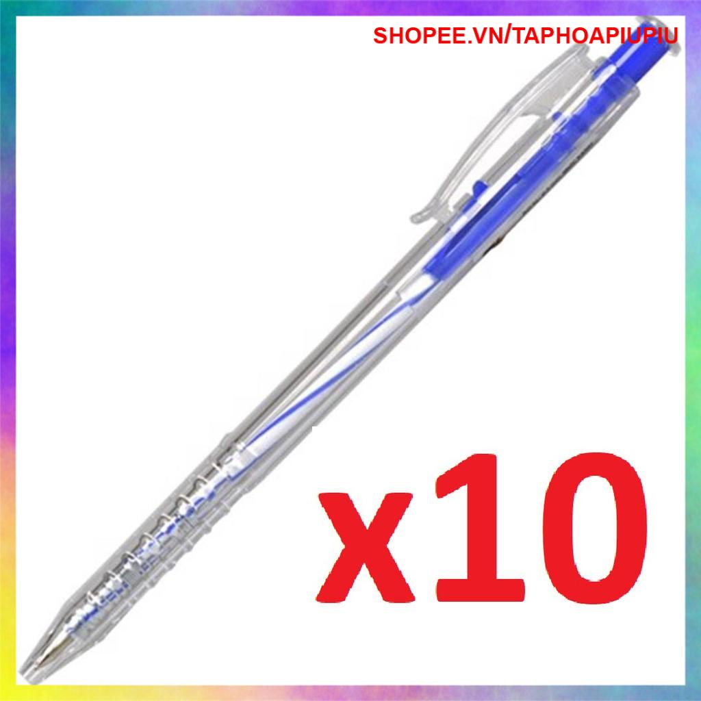 COMBO 10 Bút bi Lô ngòi 0.38, 0.5, 0.7mm sinh viên từ thiện siêu rẻ (xanh, đen, đỏ, tím)