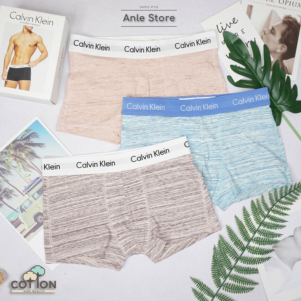 Quần lót nam BOXER Đùi hàng xuất USA Low Rise Trunk COTTON Elastane dãn 4 chiều - Quần sịp nam Kẻ Xược BXAEX Anle Store