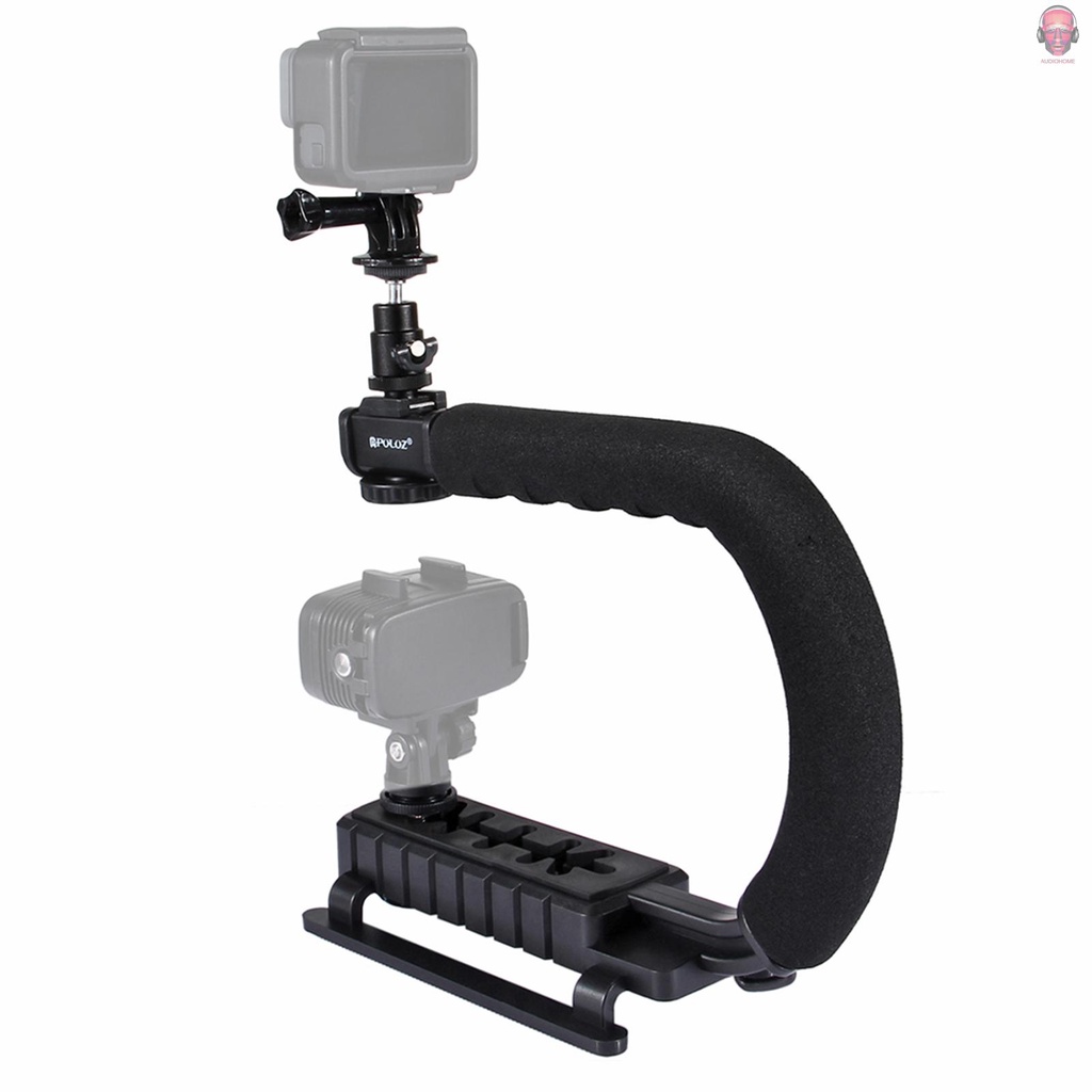 AUDI   PULUZ U-Shaped Portable Handheld Camera Holder Video Handle DV Bracket C-Shaped Steadicam Stabilizer Kit for All SLR Cameras and Home DV Camera