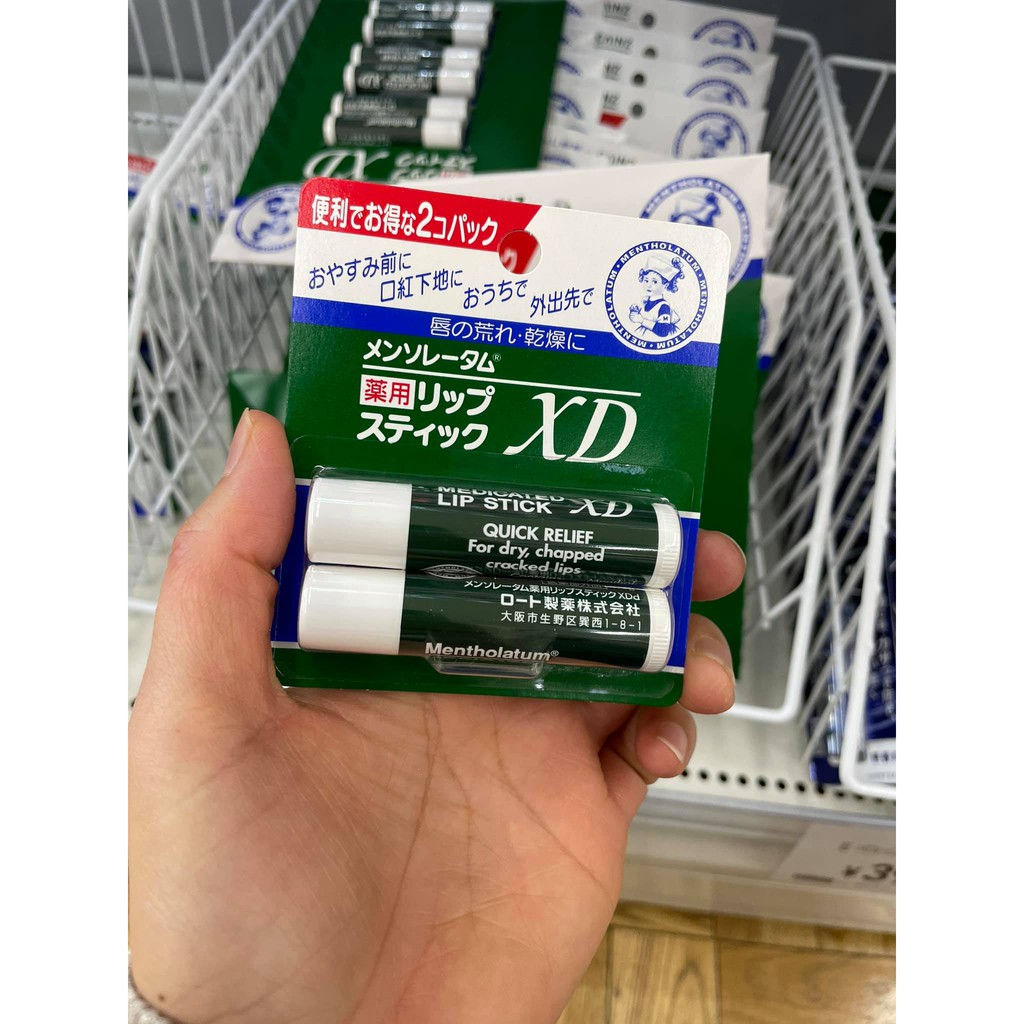 Son dưỡng môi Omi XD Mentholatum Medicated Lip Stick Rohto Nhật Bản