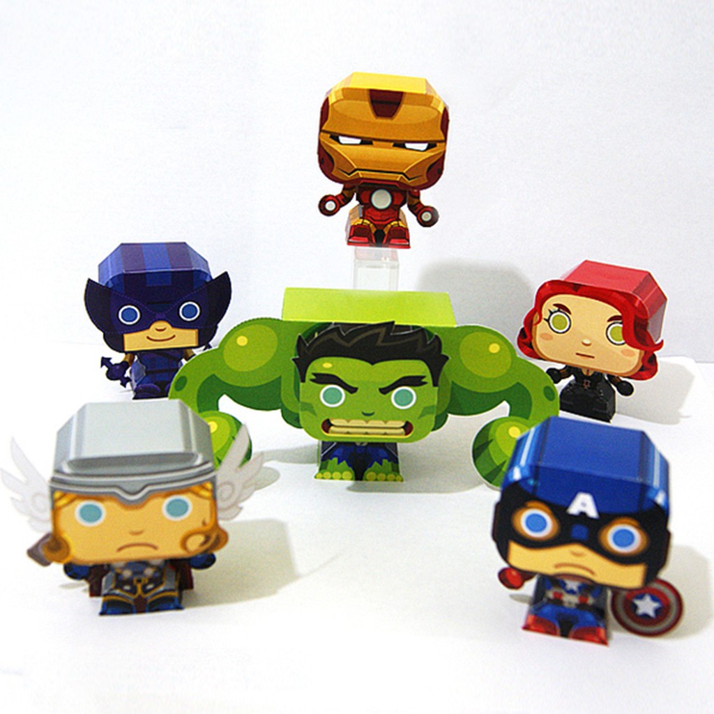 Mô hình giấy Marvel Avengers Chibi Cute