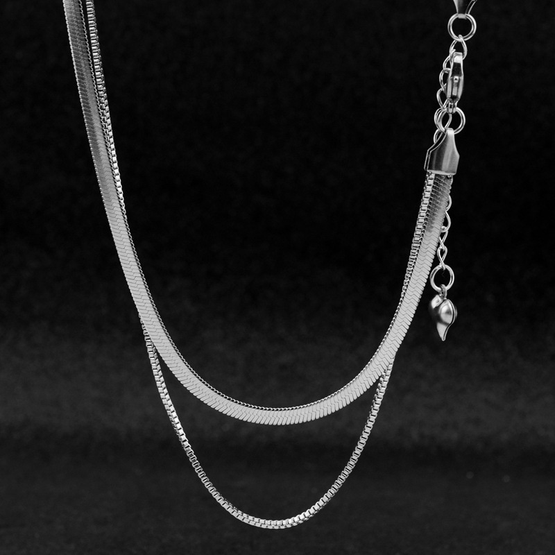 Vòng cổ titan, combo2 vòng