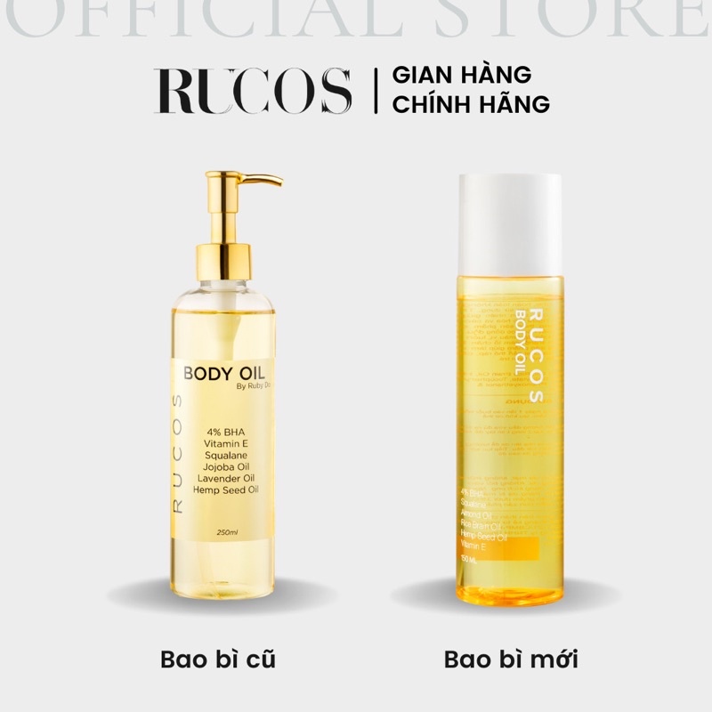 [Body Oil] Dầu dưỡng da body 4% BHA RUCOS - Tinh chất dưỡng ẩm | TheFaceHolic.com