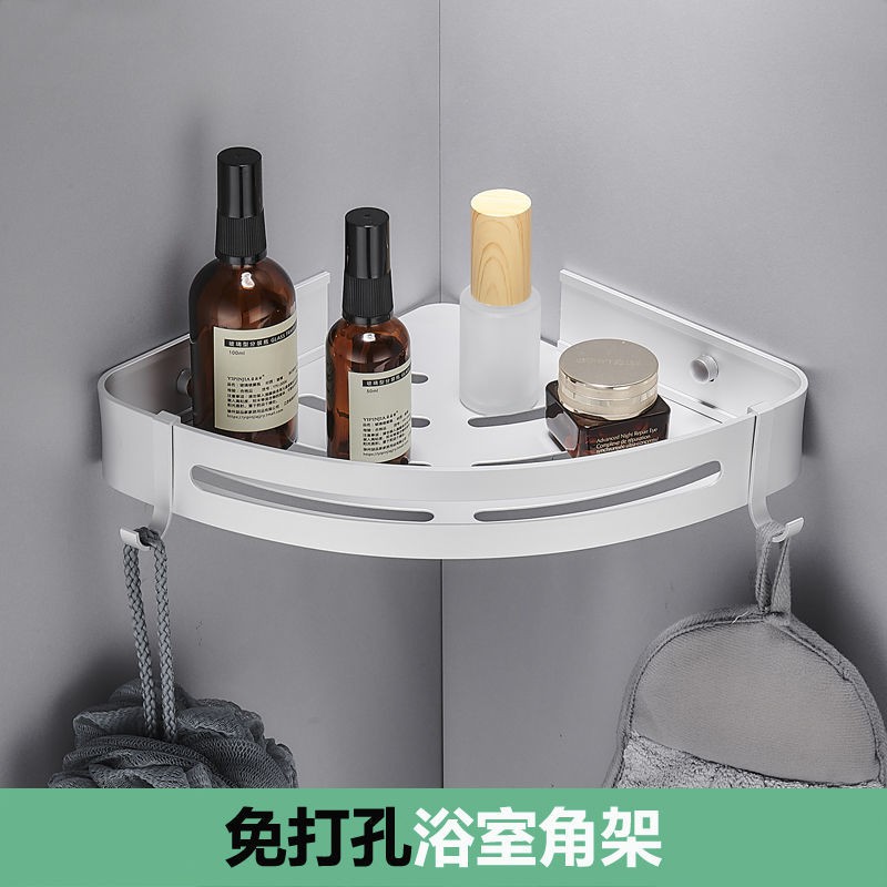 Kệ nhà vệ sinh không có lỗ Punch phòng tắm góc Giỏ gian Chân máy hai lớp bằng nhôm Màu vàng đen < | BigBuy360 - bigbuy360.vn