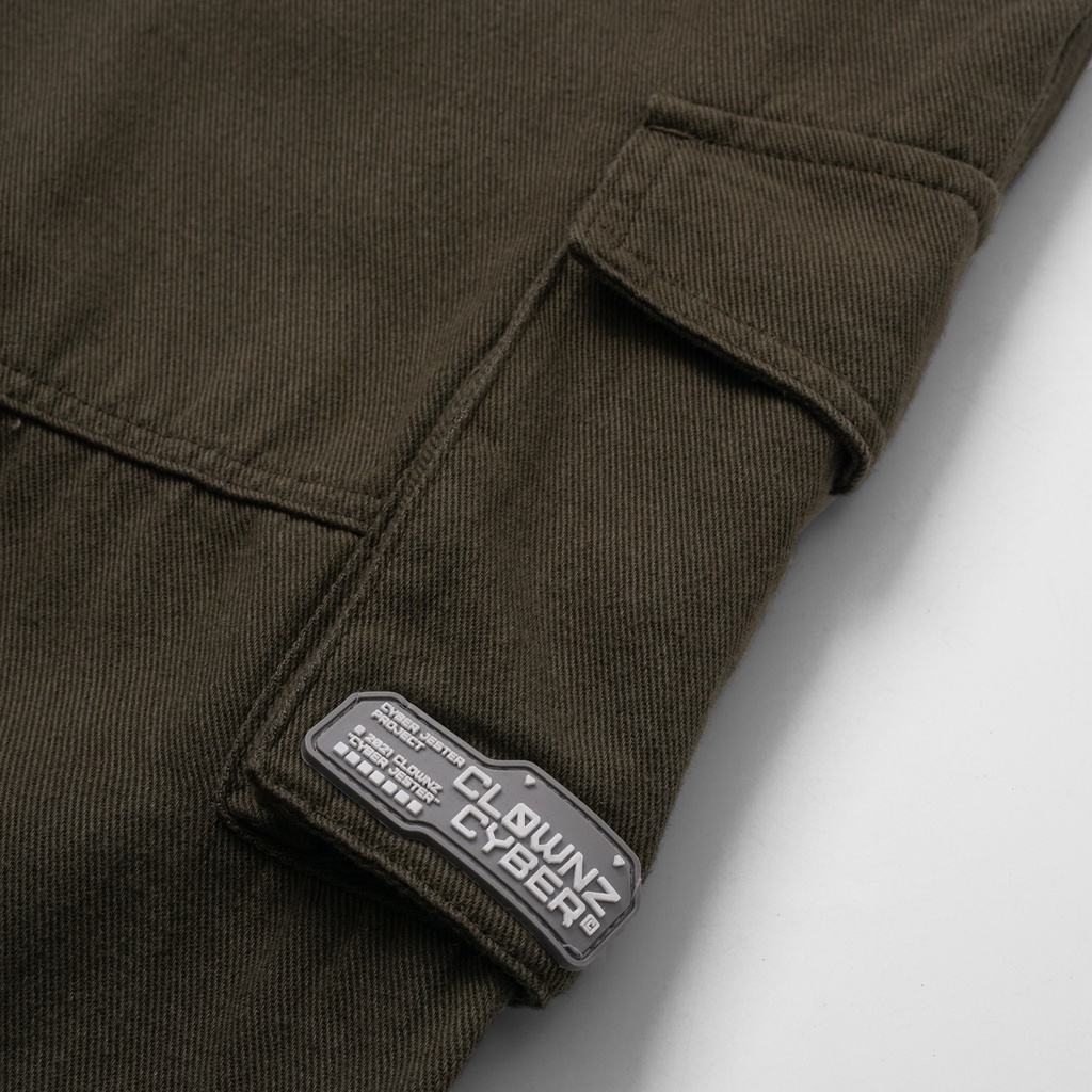 Quần dài khaki local brand Clownz Star Cargo form ống rộng, dáng unisex nam nữ