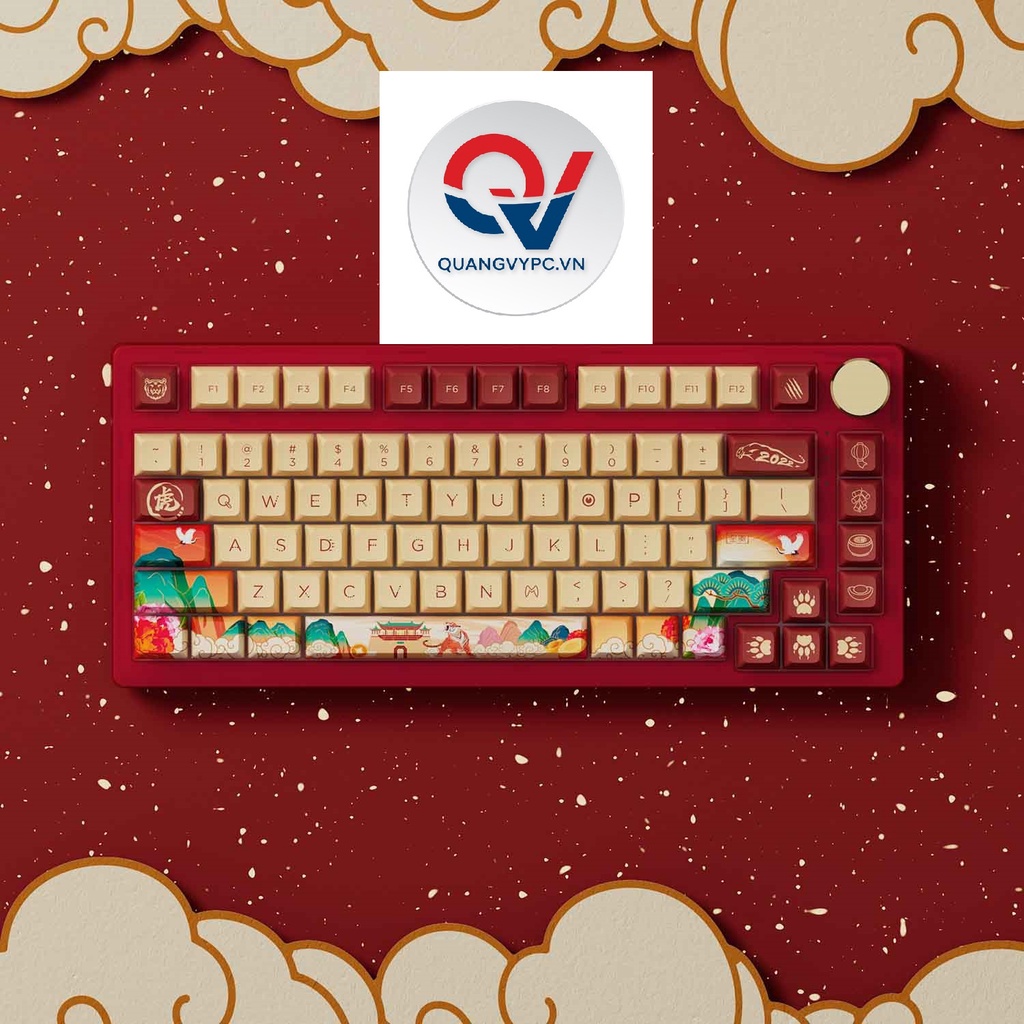 Bàn phím AKKO PC75B Plus Year of Tiger (Bluetooth 5.0/Wireless 2.4Ghz/Hotswap/Foam/Lubed Switch)