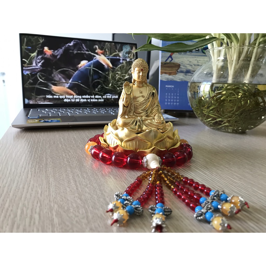 Tượng Phật Tổ Mạ Vàng Cao Cấp Chất Liệu Kim Loại Kẽm