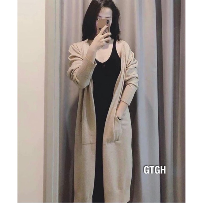 Váy len motoghi 2 dây cổ tim hàng QC