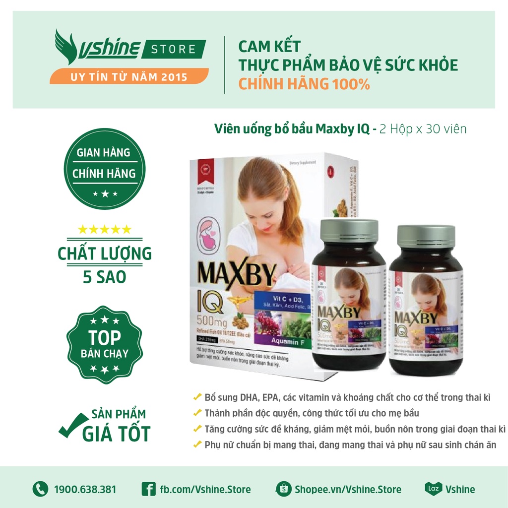 Maxby IQ - Bồi bổ cơ thể, tăng cường đề kháng cho mẹ bầu