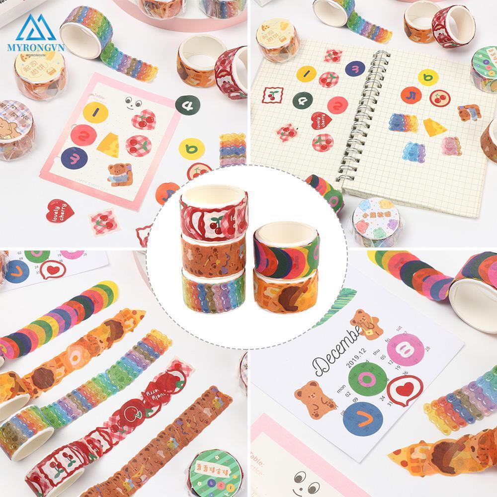 Cuộn Băng Keo Washi Dán Trang Trí Sổ Tay Nhật Ký Diy