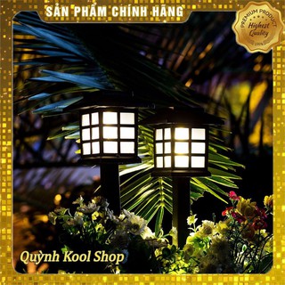 Combo 2 Đèn Sân Vườn Năng Lượng Mặt Trời Chữ Nhật Ánh Sáng Trắng