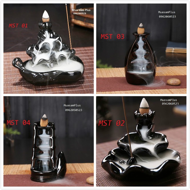 Thác Khói Trầm Hương Khách chọn mẫu tặng kèm 03 nụ trầm Việt