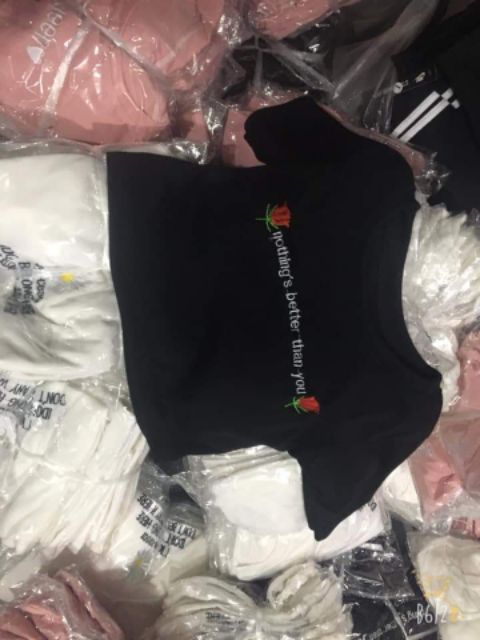 Áo croptop, áo kiểu, áo nữ, áo uzzlang, áo croptop tay ngắn, áo croptop đen, áo croptop thêu hình, áo hot, áo freesize