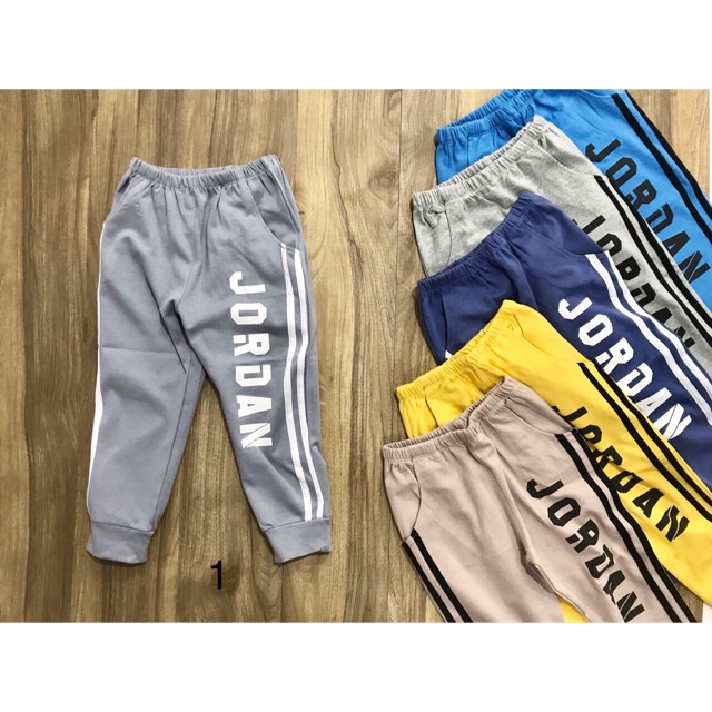 Quần jogger bo gâu in Jordan từ size nhí đến size đại