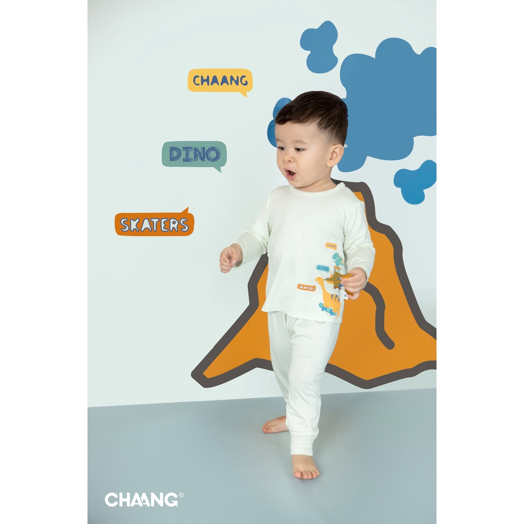 Chaang Bộ quần áo dài tay cúc vai sơ sinh cho bé Pony&amp;Dino