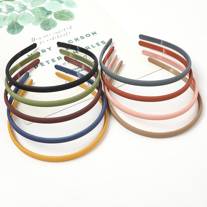 Băng Đô Cài Tóc Bằng Resin Mỏng Màu Kẹo Chống Trượt Thời Trang Cho Nữ