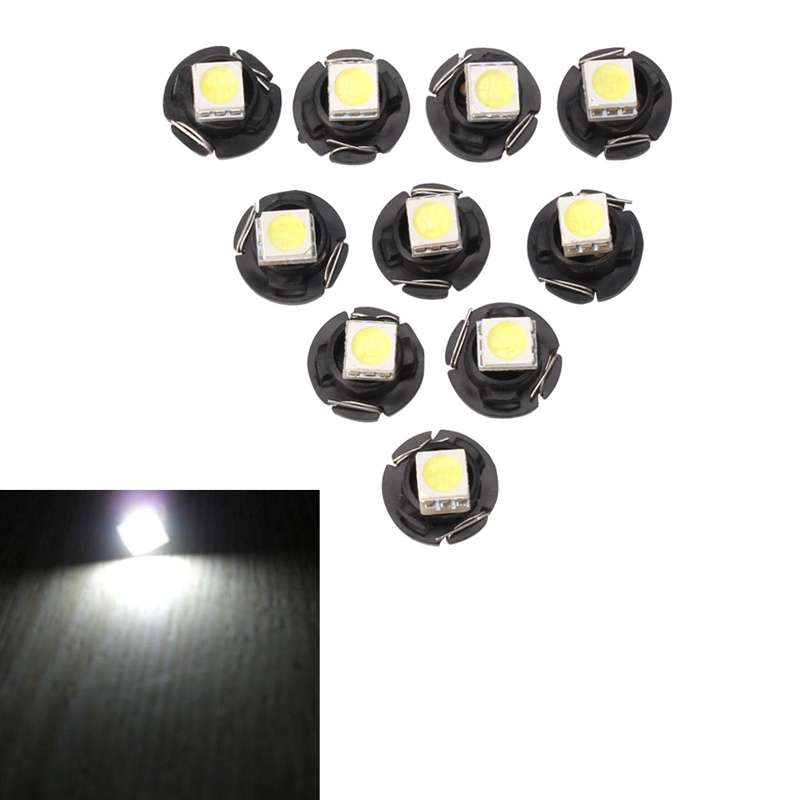 Set 10 Đèn LED T3 T4 2 T4 7 5050 1 SMD 12V Gắn Bảng Điều Khiển Dành Cho Ô Tô