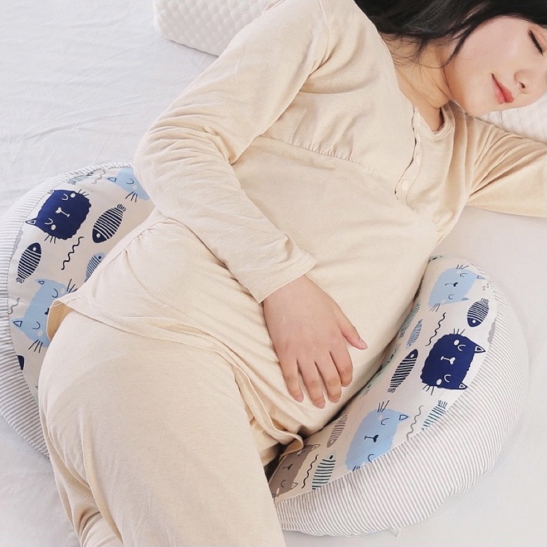 Gối ôm mẹ bầu nâng đỡ bụng hỗ trợ giảm đau lưng cho bà bầu