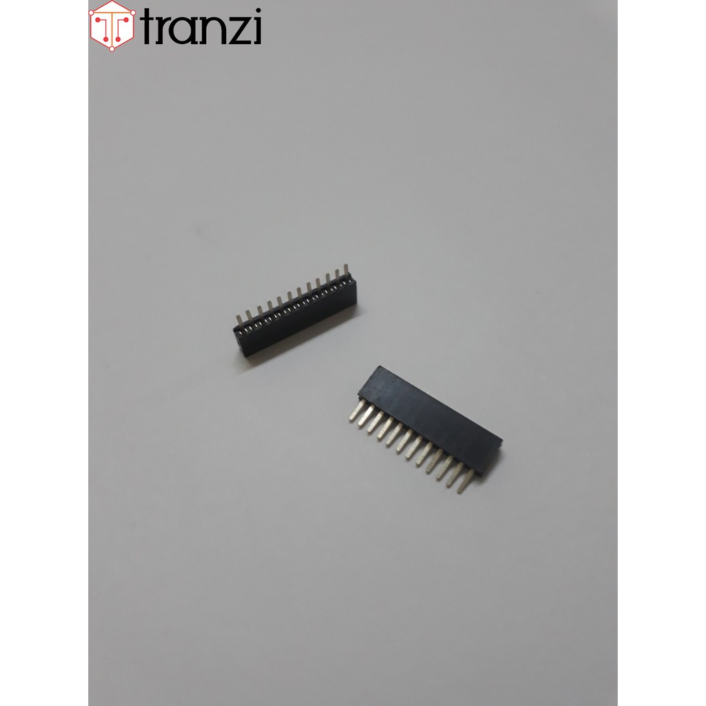 Giăm cắm 1.27mm đơn cái thẳng 12P 4.3mm đen - túi 5 cái