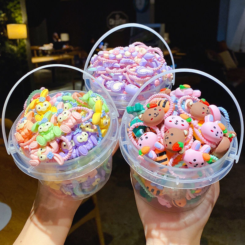 PVN47677 Xô 50 Dây Buộc Tóc Co Giãn Phong Cách Hàn Quốc Mới 2022 Cho Bé Gái Giá Rẻ