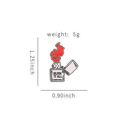 Ghim Cài Áo Hình Bật Lửa Hoạt Hình Sáng Tạo Vui Nhộn