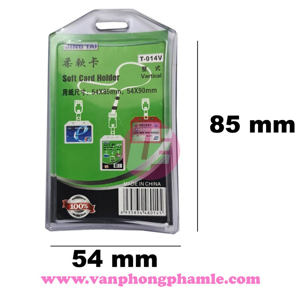 Bảng tên dẻo cứng 5,4 x 8,5 cm T-014V đứng