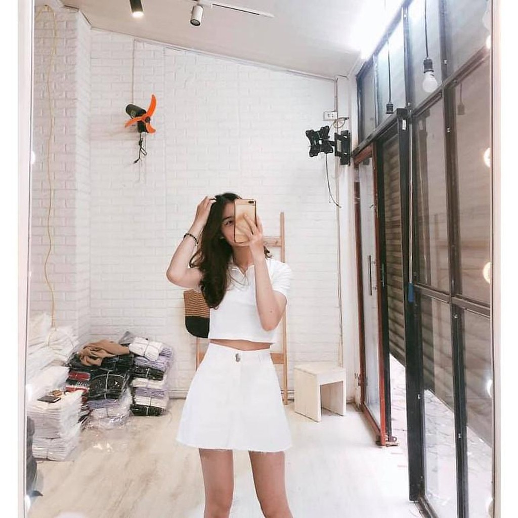 [JOSE10PTDGIẢM10% TĐ10K ĐƠN700K] áo croptop nữ tay ngắn có cổ - áo croptop kiểu polo | BigBuy360 - bigbuy360.vn